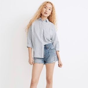 NWT Madewell Relaxed Denim Distressed High Waisted Shorts